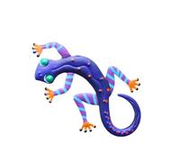 Didiseaon Iron Art Gecko Wall Mounted Pendant in Purple Metal Wall Ornament for Indoor Outdoor Home Decor Vivid Lizard Sculpture with Stable Structure Craft