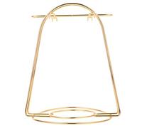 Didiseaon Iron Cup Rack with Saucer Holder and Space-Saving Design, Sturdy Coffee Mug Draining Stand Holds to 4 Cups, for Kitchen Or Housewarming