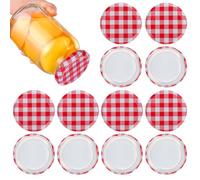 Didiseaon Jam Jar Lids: Covers Canning Lid and Rings Supplies Regular Mouth Screw Ideal for Storing Food Such as Preserves Jams Sauces Spices More Selected Iron Material, 40 PCS