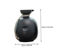 Didiseaon Japanese Style Ceramic Sake Pot with Leakproof Spout Reusable Household Wine Serving Jug for Sake Lovers Dual Function Inner Pourer and Outer Base for Hot Cold Drinks Modern Curved