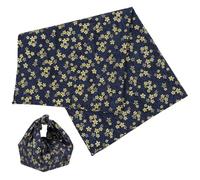 Didiseaon Japanese Style Furoshiki Wrapping Cloth Bento Box Packaging Cloth 70x70cm Blue Cherry Blossom Pattern Reusable Lunch Box Wrap for Travel and Packaging