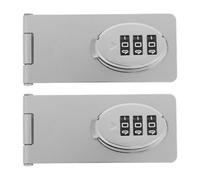 Didiseaon Keyless Combination Cabinet Lock with 3-Digit Password 2pcs No Drill Installation, Abs and Metal Material, Versatile Security Lock for Kitchen Drawer, Pantry Cabinet, and Office