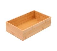 Didiseaon Khaki 1 Box without A Lid Bamboo Desktop Storage Box Natural and Comfortable Feeling Solid Wood Material Convenient to Pick and Put Things Arrange Your Items for Room Decoration