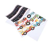 Didiseaon Kids Growth Chart Wall Sticker with Race Cars Removable Height Measurement Sticker for Boys and Girls Nursery Room Decoration Self-Adhesive Track Design