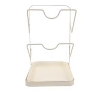 Didiseaon Kitchen Utensil Organizer Metal and Plastic Pot Lid Holder with Spoon Rest Removable Drip Tray for Stovetop Cooking Countertop Storage