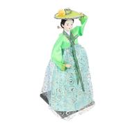 Didiseaon Korean Style Doll Figurine Handmade Hanbok Outfit Doll Decor for Desktop Home Traditional Korean Craft for Friends and Color Random Random Color