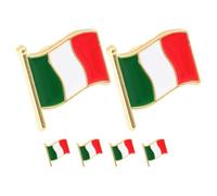 Didiseaon Lapel Pins with Good Decorative Effect and Easy to Use 6pcs Metal Italian Flag Zinc Alloy Brooches for Leisure Occasions and Formal Events