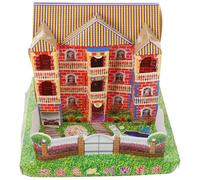 Didiseaon Large Ancestor Paper Villa Sacrificial Supplies for Ghost Festival Funeral Rituals Three-story Luxury Paper House for Ancestor Worship and Birthday Offerings
