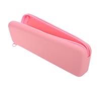 Didiseaon Large Capacity Silicone Pencil Case Pink Aesthetic Zipper Pouch for Students Waterproof Stationery Organizer Portable Design for School and Office
