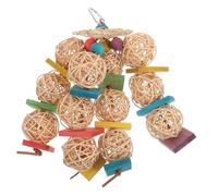 Didiseaon Large Parrot Chewing with Colorful Wood Chips Hanging Bird Cage for Parakeets and Parrots Lightweight Bite to Promote Active Play and Prevent Cage Biting