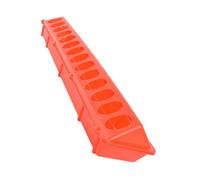 Didiseaon Large Red Pigeon Cage Food Container Feeding Trough with Multiple for Birds and Chickens Clean Long Feeding Bowl Preventing Food Spillage for Efficient Poultry