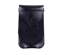 Didiseaon Leather Pen Case Holder for Office Workers Handmade Vintage Black | Pen Storage, Protective Sleeve for School and Home, Crafted Leather Pouch, Suitable for Clerks