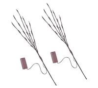 Didiseaon LED Decorative Tree Branches Lamp 2pcs Black Plastic Warm White