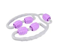 Didiseaon Leg Massage Roller for Muscle Relaxation Compact Rolling Massager for Circulation Improvement Practical Handheld Muscle Relief Tool for Legs and Feet Grey Purple