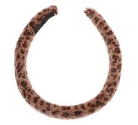 Didiseaon Leopard Print Hair Band Plush Headband with Nonslip Design Comfortable Warmth for Fall and Winter Fashionable Vintage Style Hair Accessory