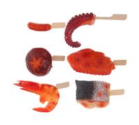 Didiseaon Lifelike Fake Food Model Realistic Grilled Meat Skewers with Chicken Wings Legs and Vegetables for Photography Props Restaurant Display Decoration