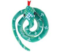 Didiseaon Lifelike Plush Snake Catnip with Sound for Indoor Cats Chewing Interactive to Engage and Entertain Realistic Green Snake Design