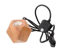 Didiseaon Light Socket Lamp Knob Replacement with British Three Prong Plug and Button Switch Natural Wood Lamp Holder Accessory and Light Fixture Parts Compatible