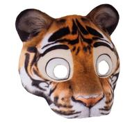 Didiseaon Lightweight EVA Tiger Mask with Elastic Band Half Face Party Mask for Halloween Costume Parties Masquerade Breathable Design for Adults Unique Cosplay Animal Accessory