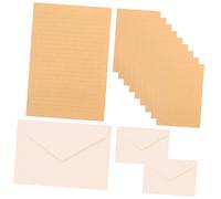 Didiseaon Linen Texture Letter Paper and Envelope Set Solid Color Envelopes with Yellow Lightweight Writing Stationery Kit for Letters Notes and Creative Writing at Home Office