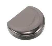 Didiseaon Lip Balm Box Empty Moon-Shaped 5ml Zinc Alloy Black Magnetic Cosmetic Balm Case for Travel and DIY Cosmetic Making