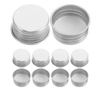 Didiseaon Liquid Container Screw Tops: Metal Caps for Milk Containers Leak Proof Bottle Caps Glass Bottle Replacement Lids Leak Proof Lids Silver Aluminum, 50 PCS