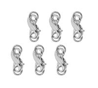 Didiseaon Lobster Claw Clasps, for Bracelets 6pcs Iron Silver and Easy to Install Hook Buckle Connecting Clasp Fittings Necklaces Handmade and DIY Jewelry Making