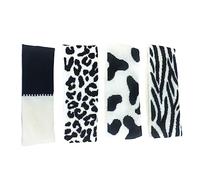 Didiseaon Lovely Headdress Hair Bands Black White Cow Print Stretchy Knitted Sports Headbands Washing Face Makeup Headband