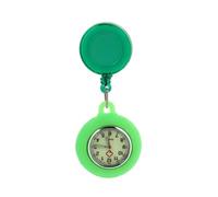 Didiseaon Luminous Nurse Pocket Watch Quartz Clip-on Silicone Brooch Watch for Doctors and Students Retractable Green Medical Fob for Healthcare Professionals