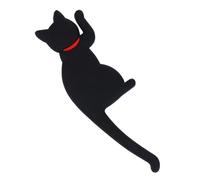 Didiseaon Magnetic Cat Hook for Whiteboard and Cabinet Black Decorative Fridge Magnet Hook Lovely Fashion Design for Home Use Or Key Holder