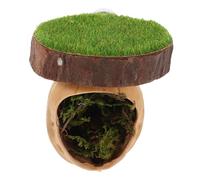 Didiseaon Magnetic Spider Hideout with Climbing Platform and Fence Small Lizard Tank Accessory for Geckos Insects and Small Pets Dual Purpose Sunbathing and Hiding Shelter for Enhanced