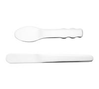 Didiseaon Makeup Spatula Lotion Scooper 2pcs Small Spoon Stainless Steel Reusable, with Compact Portable Style, Comfortable to Hold for Skin Care for Female Friends and Girlfriend