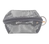 Didiseaon Makeup Sponge Mesh Storage Bag Key Chain Mini Coin Purse Cosmetic Organizer Portable Wallet for Women Travel Essentials in Deep Gray