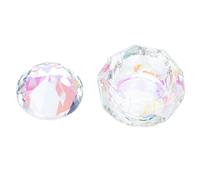 Didiseaon Manicure Nail Art Dish Crystal Glass Mixing Cup with Lid for DIY Nail Art and Powder Mixing Assorted Colour Practical Cup