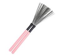 Didiseaon Maple Wood Handle Drum Brush for Percussion Instruments High Carbon Steel Wire Drum Brush Portable Wooden Handle Suitable for Jazz and Playing