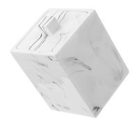 Didiseaon Marble Pattern Cotton Swab Storage Box Small Resin Toothpick Organizer Decorative Bathroom Cotton Pad Holder for Home and Hotel Use