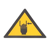 Didiseaon Mechanical Equipment Warning Label and Convenient to Stick and Easy to Use Pet Film, Self Adhesive with Hand Caution Design Yellow Pp Synthetic Paper Safety Warning Decal