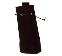 Didiseaon Medieval Renaissance Drawstring Bucket Bag Soft Suede Waist Pouch for Cosplay Costume Role-Playing with Easy Access Closure and Spacious Storage in Dark Brown