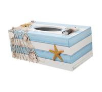 Didiseaon Mediterranean Style Wooden Tissue Box Cover Napkin Holder for Living Bedroom Office Smooth Polished Surface Decorative Home Storage Organizer with Elegant Design