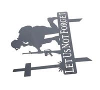 Didiseaon Memorial Day Metal Soldier Stake Outdoor Sign for Tribute and Remembrance Artistic Military Silhouette Decoration for Garden Courtyard Veterans Day Commemorative Display