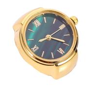 Didiseaon Mens Mini Green Finger Ring Watch Lightweight Zinc Alloy Roman Numeral Design Portable and Timepiece for Convenient Everyday Use and Stylish Charm