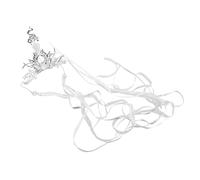 Didiseaon Men's Traditional Hanfu Hair Crown Alloy Material Detachable Long Streamers Retro Hair Clip