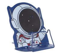 Didiseaon Metal Astronaut Book Stand for Desk Reading Holder, Metal Space Rocket Themed Textbook and Document Holder, Desktop Office and Study Accessory for Boys