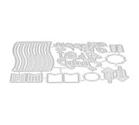 Didiseaon Metal Cutting Die, Scrapbooking Cutting Dies, High Carbon Steel, Silver, for Paper and Leather, Card Making and DIY