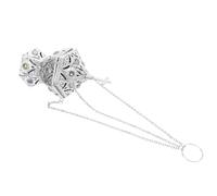 Didiseaon Metal Hanging Cone Incense Burner with Silver Cross, Charcoal Fragrance Holder for Meditation Room, Church Altar and Christmas Worship Décor