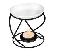 Didiseaon Metal Oil Burner Wax Warmer with Tealight Holder Elegant Aromatherapy Diffuser for Home Decor Unique Fragrance Warmer for Wax Melts Massage Oil and Relaxing Ambiance