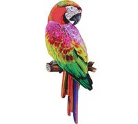 Didiseaon Metal Parrot Wall Art: Bird Parrot Hanging Ornament Tropical Macaw on Branch Wall Sculpture for Outdoor Home Kitchen Garden Ornaments Outdoor Decor