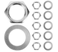 Didiseaon Metal Potentiometer Washer and Nut Kit Silver Colour with Reasonable Structure Improving Sound Quality and Easy DIY Assembly for Electric Guitar for Professional Musicians