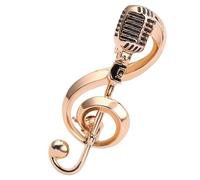 Didiseaon Microphone Brooch Pin Alloy Music Note Badge 3D Guitar Design for Women Holiday Jewelry and Backpack Decoration