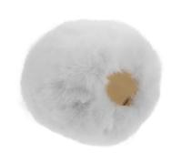 Didiseaon Microphone Windscreen White Faux Fur Plush Mic Furry Cover Noise Reduction Stylish Appearance for Outdoor Broadcasting Rooms